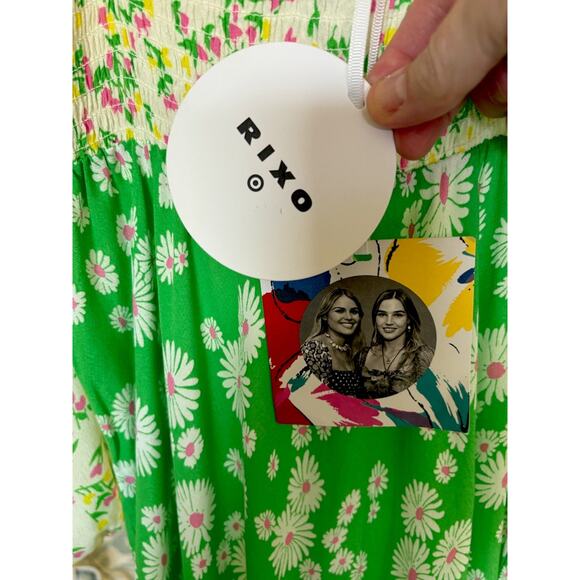 Rixo x Target Dress Women Sz 4 Daisy Smocked Milk Maid Floral Boho NWT Y2K - Picture 10 of 12
